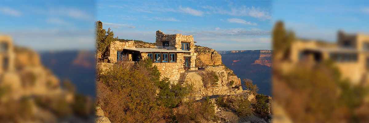 Stone building on a cliffside